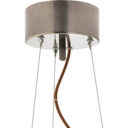 By Rydéns hanglamp Gemma, bruin, staal, glas, E27