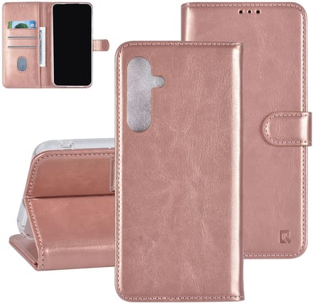 UNIQ Accessory Back Cover - Samsung Galaxy A55 - Rose Gold - Slank wallet-ontwerp met kaartsleuven