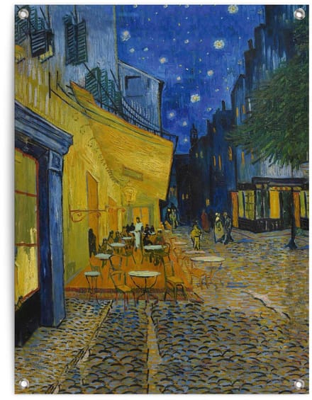 Tuinposter Van Gogh - café de nuit - 80 x 60 - Canvas - REINDERS