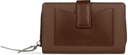 bugatti portemonnee Viola Ladies Zip Wallet Cognac - Grey bruine