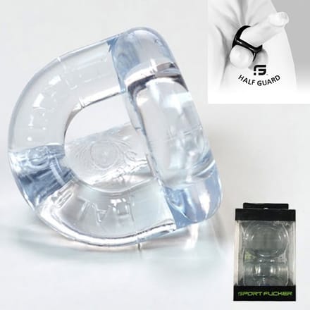 Sport Fucker - Half Guard Cockring - Siliconen en TPR - Transparant