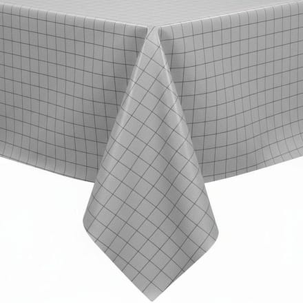 Protecttable - Tafelzeil Ruitje Como Grijs 140x250cm - Tafelkleed Afwasbaar - Kunststof