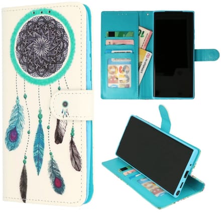 Cityhoesje - Bookcase geschikt voor - Samsung Galaxy S25 Ultra - Droomvanger wit