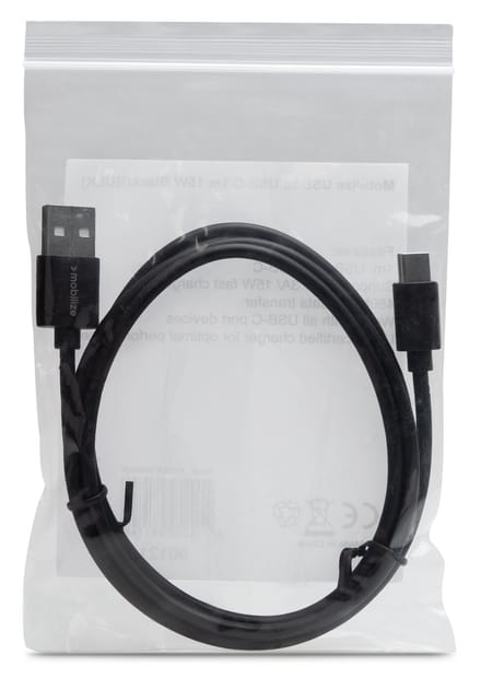 Mobilize USB-A naar USB-C Kabel 1 Meter - Zwart