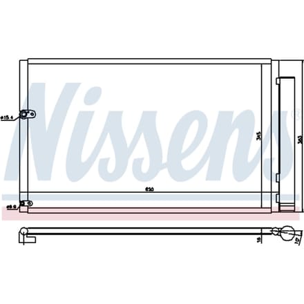 Condensator, airconditioning NISSENS 940047