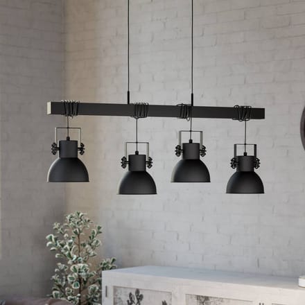 EGLO Shirebrook Hanglamp - E27 - 100 cm - Zwart
