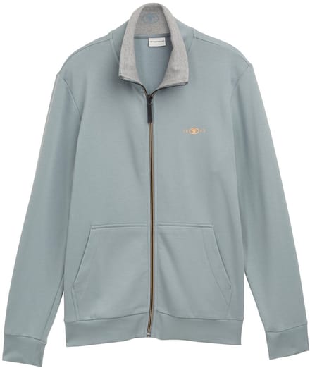 Tom Tailor - Sweatjack met opstaande kraag - Maat XXXL - grey mint