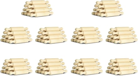 Houten Deegrollers - Minirollers Keuken - Bakken Koekjes - Natuurlijk Materiaal - 100 Stuks - Houtkleur