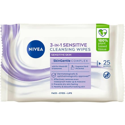 Nivea Sensitive Cleansing Wipes 25 stk