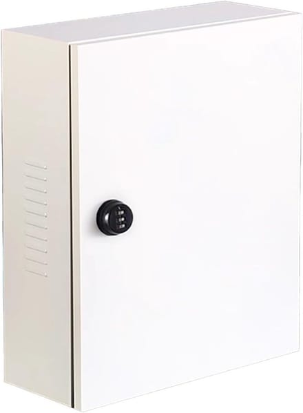 Beschermdoos Laadstation - Opbergdoos Kabels - EV Opladen - Weerbestendig Staal - Small - Wit