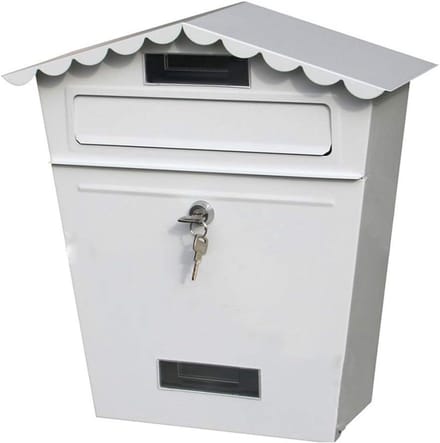 Brievenbus Muurbevestiging - Postbak Buiten - Post Ontvangen - Grote Capaciteit - 335x132x357MM - Wit