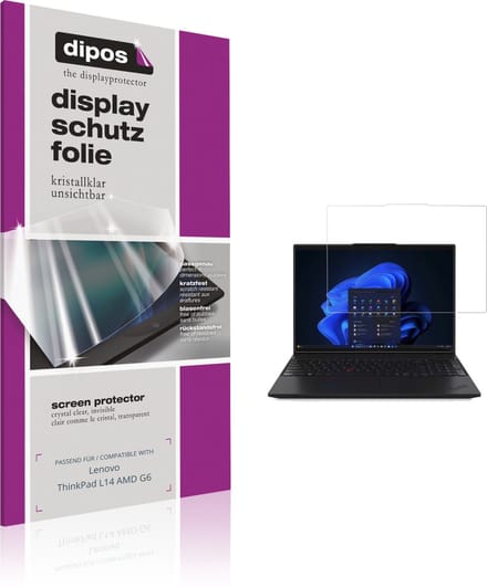 dipos – 2x Beschermfolie geschikt voor Lenovo ThinkPad L14 AMD G6 | Krasbestendige & heldere Screenprotector Ultra-Thin