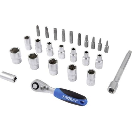FRITZFURT 6100-3025 Dopsleutelset Metrisch 1/4 (6,3 mm) 25-delig