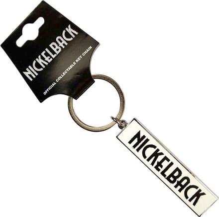 Nickelback - Logo Sleutelhanger - Wit/Zwart