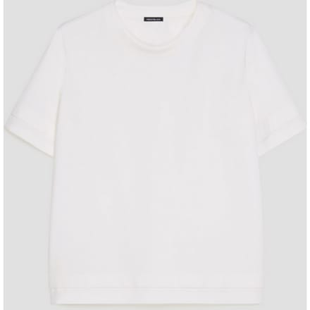 t-shirt boxy fit vrouw wit