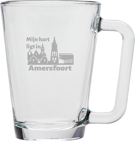 Gegraveerde theeglas 26cl Amersfoort