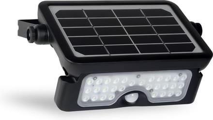 FlinQ Floodlicht- Solar Wandlamp - Solar Tuinverlichting - Zonne-energie - Bewegingssensor - Multifunctioneel -5W - Zwart
