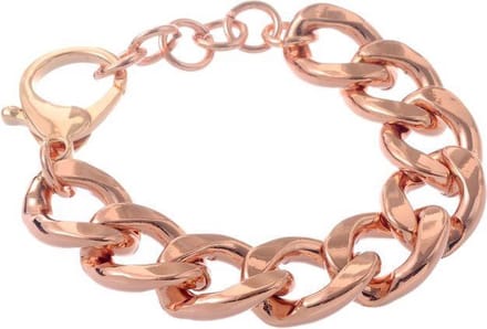 Behave – Armband – Gourmetschakel roségoud – 20+4 cm – Statement piece