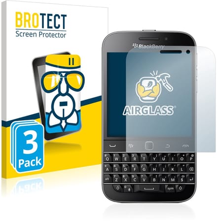Screenprotector 3 Stuks voor Blackberry Classic Q20 Beschermglas transparant
