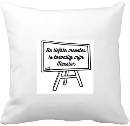 Akyol - de liefste meester is toevallig mijn meester Kussen hoes - Meester - meester - leraar - 40 bij 40 cm