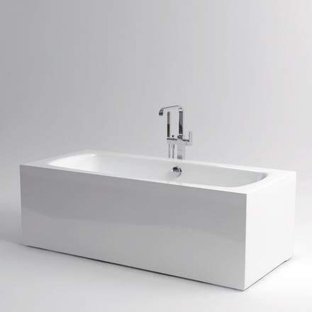 Clou Xo vrijstaande badmengkraan type 3, met handdouche, chroom
