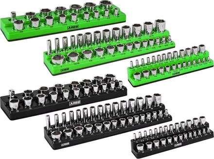 Magnetische Dopsleutel Organizer Set - Metrisch & SAE - 1/4", 3/8", 1/2" Drive Houders