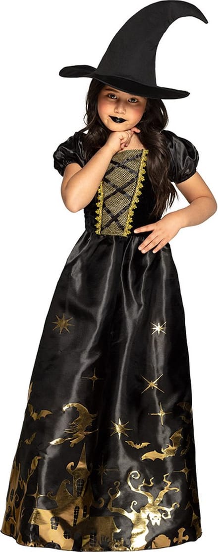 Boland - Kostuum Spooky witch (7-9 jr) - Kinderen - Heks - Halloween verkleedkleding - Heks
