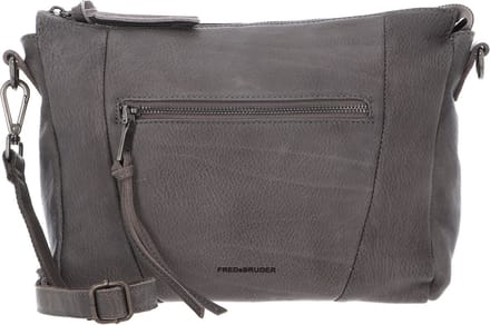 FREDsBRUDER Leren Schoudertas My Old Friend Crossbag Grey Grijs