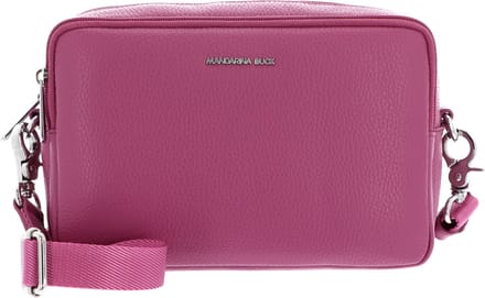 MANDARINA DUCK Leren schoudertas Mellow Leather Crossbody Camera Bag Red Violet paars
