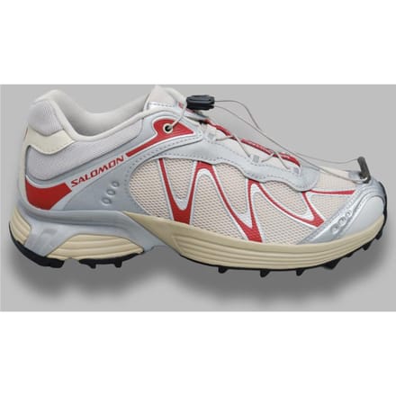Baskets Salomon XT-Whisper Lait d'Amande Unisexes Blanc Chaussures-Argent Chutes de Lave L49219100 37⅓ gray