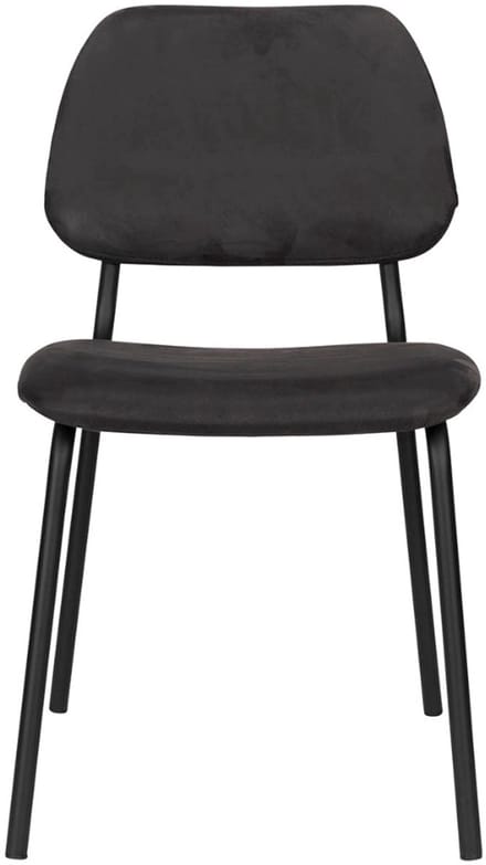 Dutchbone Darby Chair - Zwart - eetkamerstoel - metalen poot