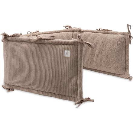 Jollein Baby Boxbumper - 180x30cm - Katoen - Cloudy Rib - Milky Coffee