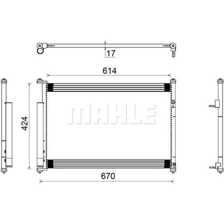 Condensator, airconditioner MAHLE AC 490 000S