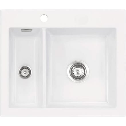 Systemceram Keradomo Mera 60 built-in sink with eccentric actuation, incl. tap hole 509802-12