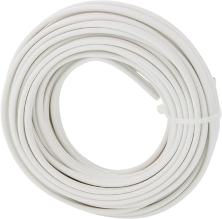 Q-Link Tweelingsnoer Zwakstroom tot 42 Volt - 2 x 0,75 mm² - 10 Meter Lengte - Kleur Wit - Materiaal PVC - Niet Geschikt voor 230 Volt - Voor Laagspanningstoepassingen