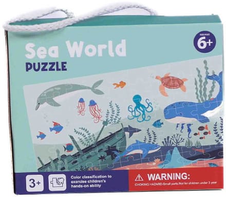 PIA Soft Toys - Puzzel "De zee wereld design" - 100 Stuks - 20,2 x 16,2 x 6,5 cm