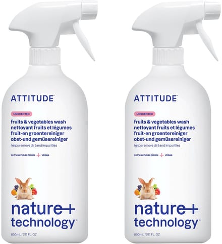 ATTITUDE Groente- en Fruitreiniger Bundel - Spray - 800ml ECO - duurzaam