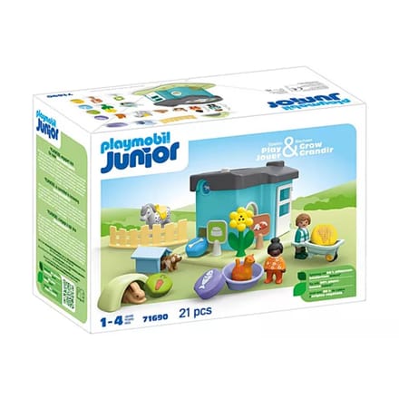 Playmobil 1.2.3 - Junior: Animal Home with Treat Dispenser