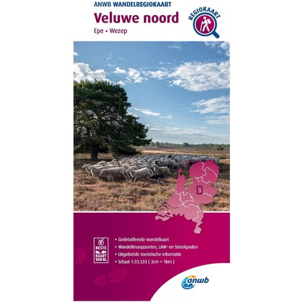 Veluwe Noord - Anwb Wandelregiokaart - ANWB