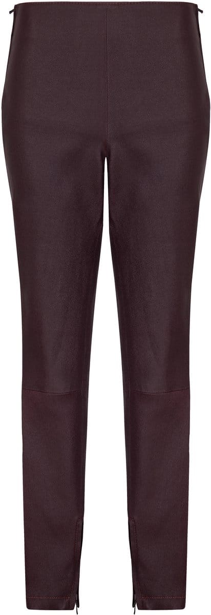 Felix Hardy Leren Strech Slim Fit Broek Dames Bordeaux - M