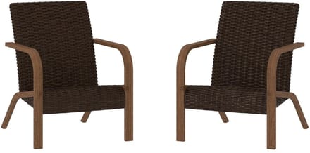 Smartwick-Loungestoel - Bruin - Set van 2