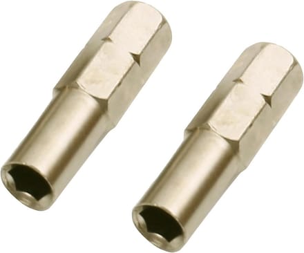 2x Magnetische Adapter 1/4 inch naar 4 mm Zeskant Bithouder - Vernikkeld