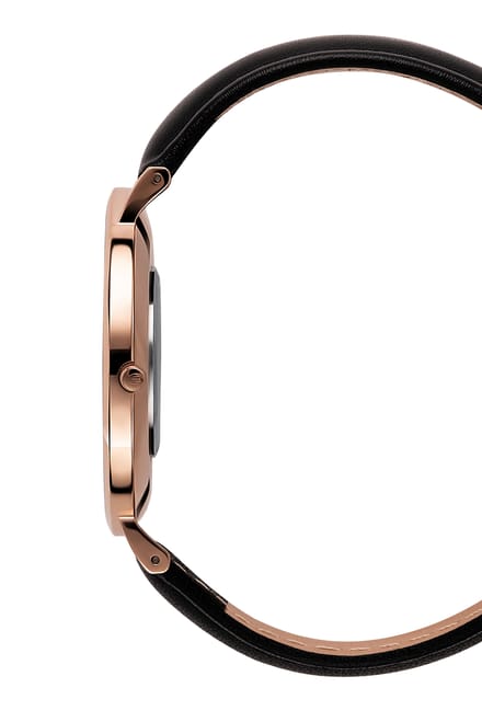 Orphelia Violiso OR61909 Horloge - Leer - Zwart - Ø 41 mm