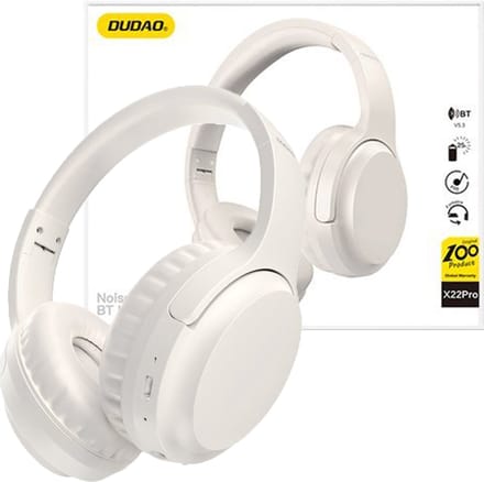 Dudao X22Pro - Draadloze ANC Koptelefoon - Bluetooth 5.3 - Wit - 250 mAh