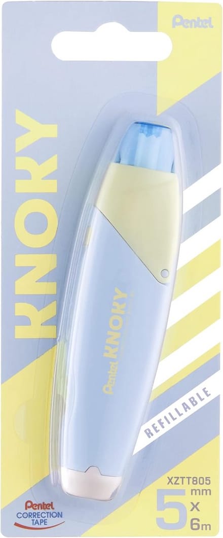 Ergonomische Correctietape met Drukmechanisme - 6m x 5mm - Pasteltinten