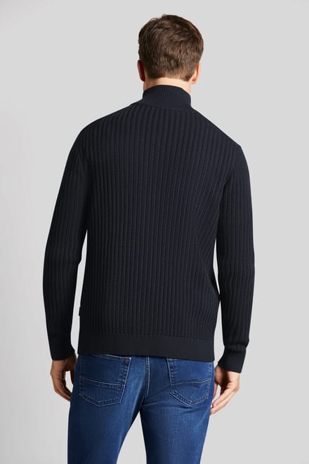 Bugatti Herren Vest met een mix van materialen