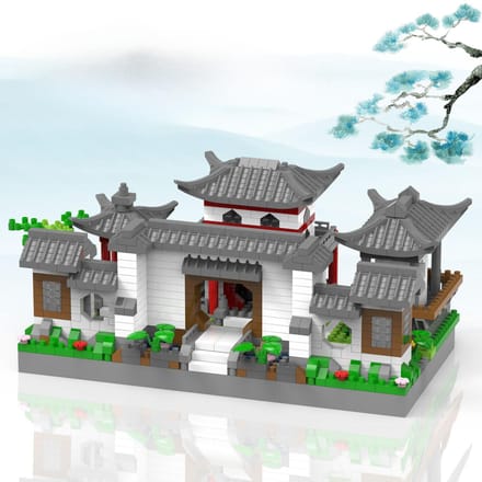 De Drie-in-één Oude Architectuur van de Suzhou Tuin Is van Grote Moeilijkheid 26*19*9cm gray