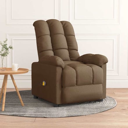 vidaXL - Massagestoel - stof - bruin
