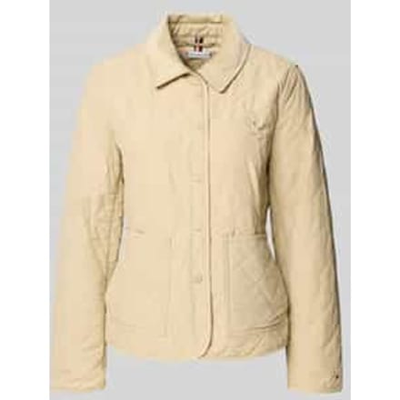 Slim fit gewatteerd jack van katoenmix