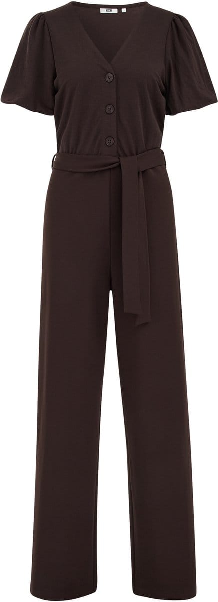 WE Fashion Dames jumpsuit met strikceintuur